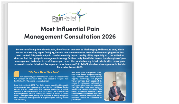 Pain Relief Ireland Receives Second Consecutive European Award